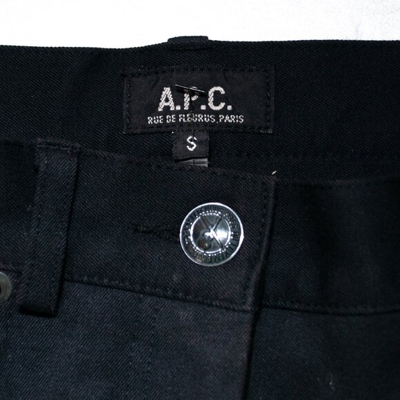 APC High Rise Skinny Jeans Womens S Small Black Stretch Solid Casual A.P.C. A09X - Picture 4 of 5